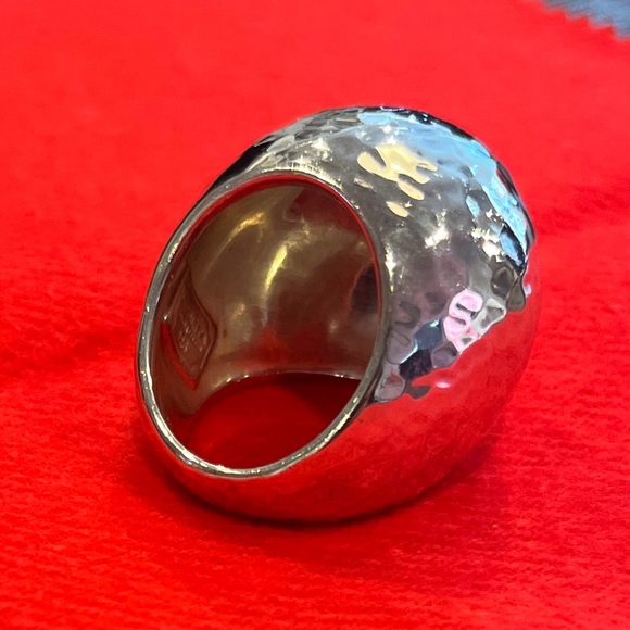 IPOLITA Classic Sterling Silver Hammered Dome Ring - Picture 6 of 11